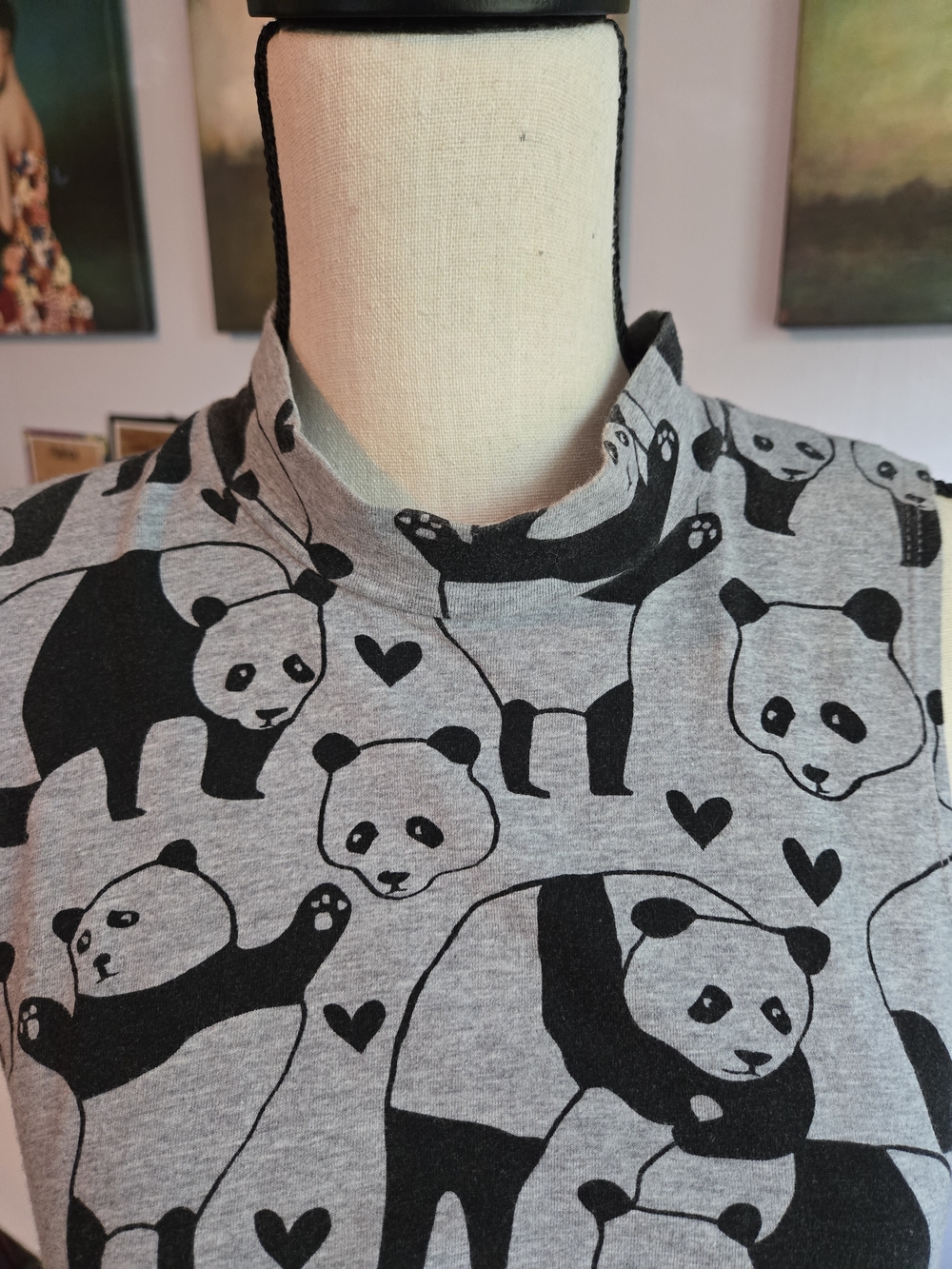 LTD Edition Rare Nooworks Panda Party Dahlia Shift Dress Small Maximalist - Picture 4 of 6